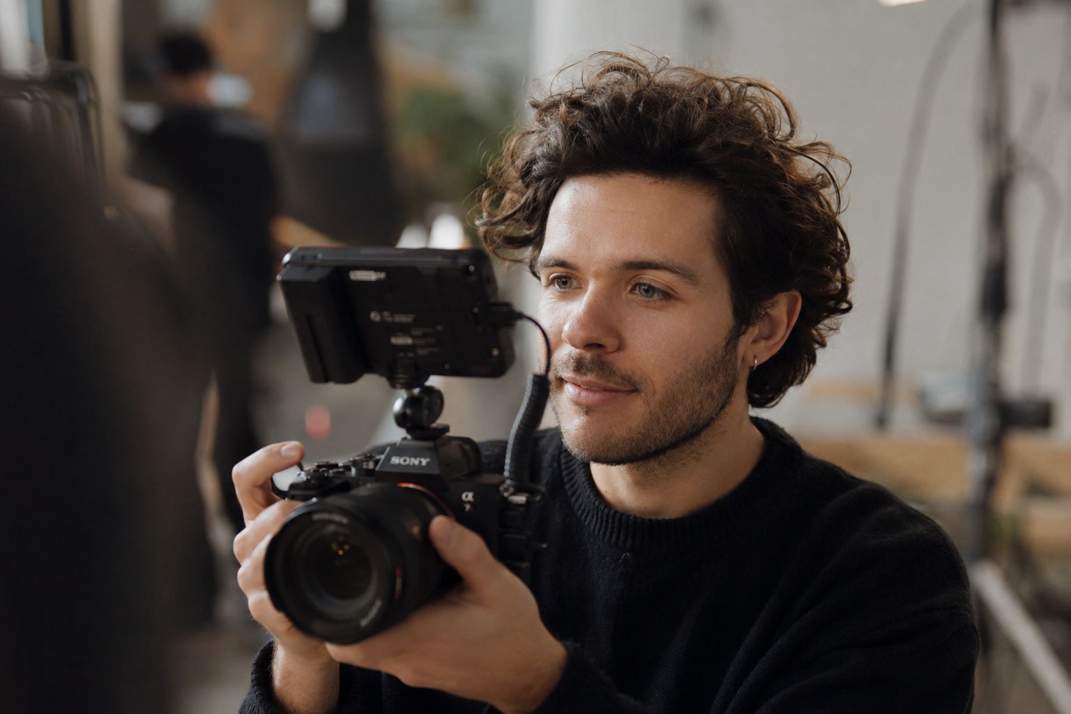 Raphaël Birotheau, caméra en main sur un tournage