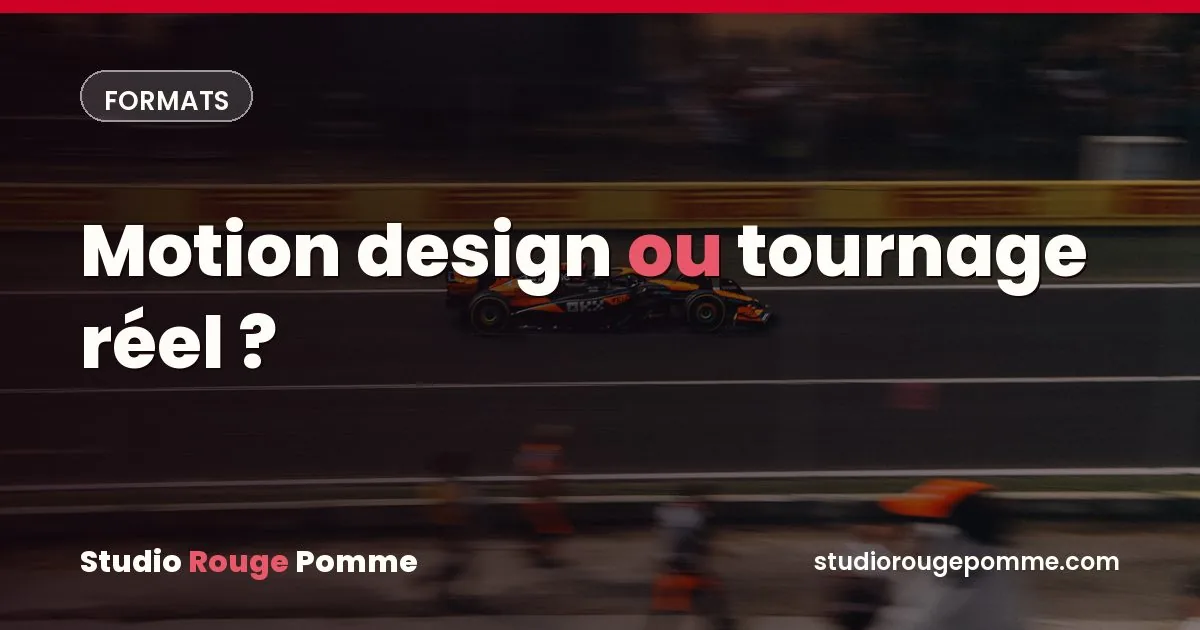 Couverture de l'article : Motion design ou tournage réel ? Réponse honnête, sans pousser l'un pour vendre l'autre